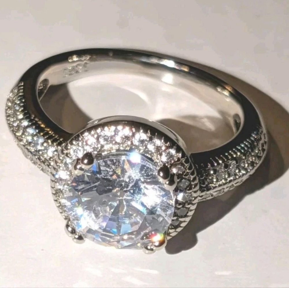 Stunning 3 Ct  Cushion Lab Created Diamond 925 Silver Ring For Men/Women Sz 6 - Picture 14 of 17